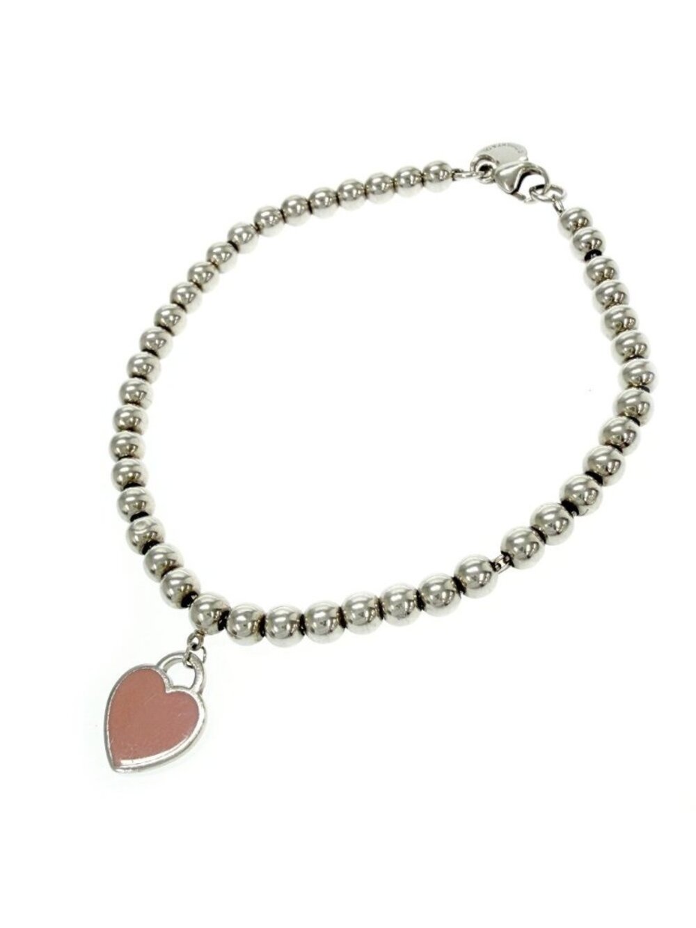 Tiffany & Co Silver Return to Tiffany Mini Heart Bead Bracelet